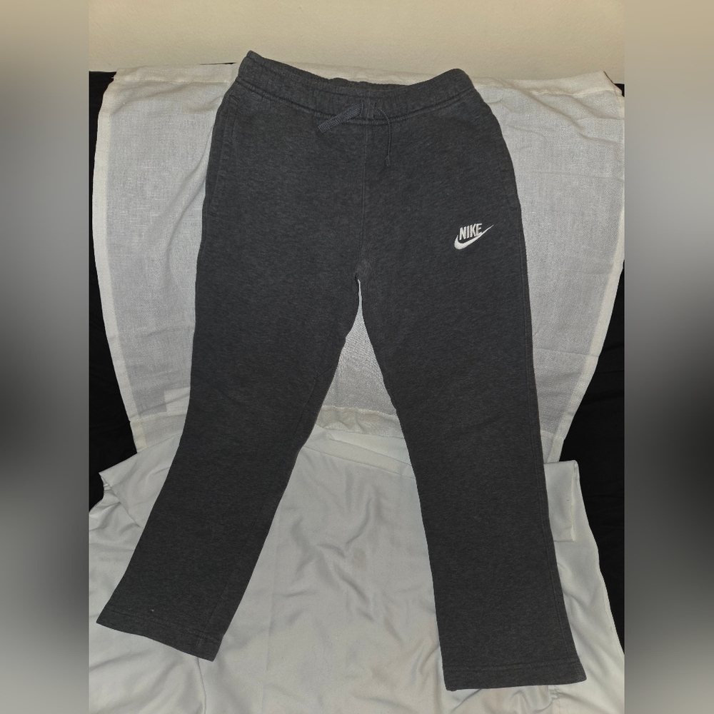 Nike Kids Straight Leg Sweatpants Charcoal Grey